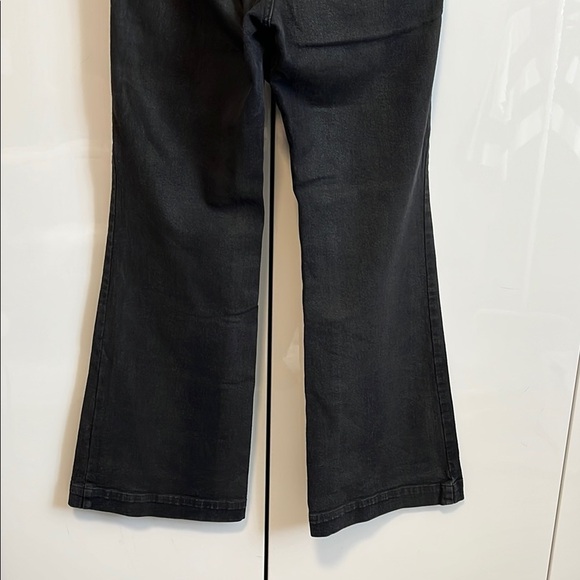 SAM EDELMAN Bay Flare Trouser Denim Jeans Dark Black, Size 29 - Picture 10 of 12
